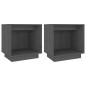 vidaXL Mesitas de noche 2 uds madera maciza de pino gris 40x30x40 cm vidaXL Mesitas de noche 2 uds madera maciza de pino gris 40x30x40 cm