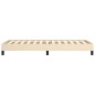 vidaXL Estructura de cama de tela color crema 90x190 cm