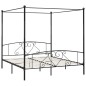 vidaXL Estructura de cama con dosel metal negro 200x200 cm 