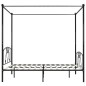 vidaXL Estructura de cama con dosel metal negro 200x200 cm 