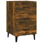 vidaXL Mesita de noche madera de ingeniería roble ahumado 40x40x66 cm vidaXL Mesita de noche madera de ingeniería roble ahumado 40x40x66 cm