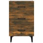 vidaXL Mesita de noche madera de ingeniería roble ahumado 40x40x66 cm vidaXL Mesita de noche madera de ingeniería roble ahumado 40x40x66 cm