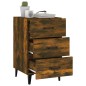 vidaXL Mesita de noche madera de ingeniería roble ahumado 40x40x66 cm vidaXL Mesita de noche madera de ingeniería roble ahumado 40x40x66 cm
