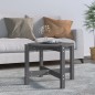 vidaXL Mesa de centro de madera maciza de pino gris 62,5x45 cm