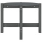 vidaXL Mesa de centro de madera maciza de pino gris 62,5x45 cm