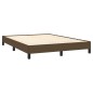 vidaXL Estructura de cama de tela marrón 140x200 cm vidaXL Estructura de cama de tela marrón 140x200 cm