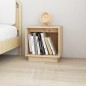 vidaXL Mesita de noche de madera maciza de pino 40x30x40 cm