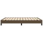 vidaXL Estructura de cama de tela marrón 140x200 cm vidaXL Estructura de cama de tela marrón 140x200 cm