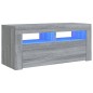 vidaXL Mueble de TV con luces LED gris Sonoma 90x35x40 cm