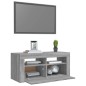 vidaXL Mueble de TV con luces LED gris Sonoma 90x35x40 cm