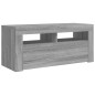 vidaXL Mueble de TV con luces LED gris Sonoma 90x35x40 cm