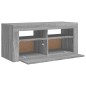 vidaXL Mueble de TV con luces LED gris Sonoma 90x35x40 cm