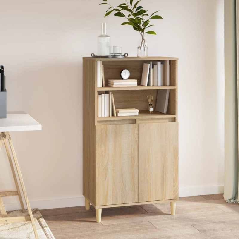 vidaXL Aparador alto madera contrachapada color roble 60x36x110 cm vidaXL Aparador alto madera contrachapada color roble 60x36x110 cm