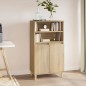 vidaXL Aparador alto madera contrachapada color roble 60x36x110 cm vidaXL Aparador alto madera contrachapada color roble 60x36x110 cm