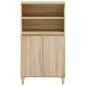 vidaXL Aparador alto madera contrachapada color roble 60x36x110 cm vidaXL Aparador alto madera contrachapada color roble 60x36x110 cm