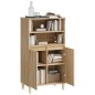vidaXL Aparador alto madera contrachapada color roble 60x36x110 cm vidaXL Aparador alto madera contrachapada color roble 60x36x110 cm