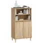 vidaXL Aparador alto madera contrachapada color roble 60x36x110 cm vidaXL Aparador alto madera contrachapada color roble 60x36x110 cm