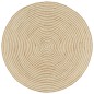 vidaXL Alfombra de yute tejida a mano diseño espiral blanco 90 cm vidaXL Alfombra de yute tejida a mano diseño espiral blanco 90 cm