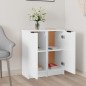 vidaXL Aparadores 2 uds madera contrachapada blanco brillo 30x30x70 cm