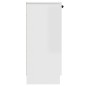 vidaXL Aparadores 2 uds madera contrachapada blanco brillo 30x30x70 cm