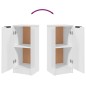 vidaXL Aparadores 2 uds madera contrachapada blanco brillo 30x30x70 cm