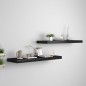 vidaXL Estantes flotantes de pared 2 uds MDF negro 80x23,5x3,8 cm vidaXL Estantes flotantes de pared 2 uds MDF negro 80x23,5x3,8 cm