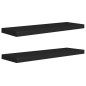 vidaXL Estantes flotantes de pared 2 uds MDF negro 80x23,5x3,8 cm vidaXL Estantes flotantes de pared 2 uds MDF negro 80x23,5x3,8 cm