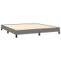 vidaXL Estructura de cama tela gris oscuro 180x200 cm