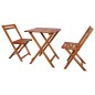 vidaXL Mesa y sillas bistró plegables 3 pzas madera maciza de acacia vidaXL Mesa y sillas bistró plegables 3 pzas madera maciza de acacia