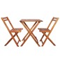 vidaXL Mesa y sillas bistró plegables 3 pzas madera maciza de acacia vidaXL Mesa y sillas bistró plegables 3 pzas madera maciza de acacia