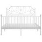 vidaXL Estructura de cama de metal blanca 140x200 cm