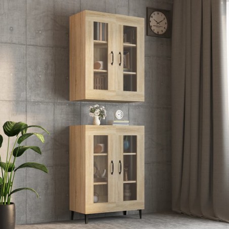 vidaXL Armario colgante de pared roble Sonoma 69,5x34x90 cm