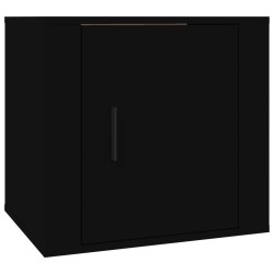vidaXL Mesita de noche color negro 50x39x47 cm