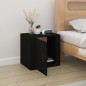vidaXL Mesita de noche color negro 50x39x47 cm vidaXL Mesita de noche color negro 50x39x47 cm