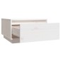 vidaXL Mesa de centro de madera maciza de pino blanco 55x56x32 cm vidaXL Mesa de centro de madera maciza de pino blanco 55x56x32 cm
