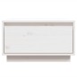 vidaXL Mesa de centro de madera maciza de pino blanco 55x56x32 cm vidaXL Mesa de centro de madera maciza de pino blanco 55x56x32 cm