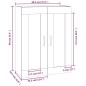 vidaXL Armario colgante de pared roble Sonoma 69,5x32,5x90 cm