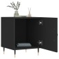 vidaXL Mesitas de noche 2 uds madera de ingeniería negro 40x40x50 cm vidaXL Mesitas de noche 2 uds madera de ingeniería negro 40x40x50 cm