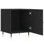 vidaXL Mesitas de noche 2 uds madera de ingeniería negro 40x40x50 cm vidaXL Mesitas de noche 2 uds madera de ingeniería negro 40x40x50 cm