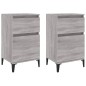 vidaXL Mesitas de noche 2 uds color gris Sonoma 40x35x70 cm vidaXL Mesitas de noche 2 uds color gris Sonoma 40x35x70 cm
