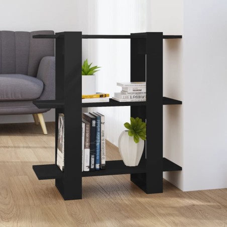 vidaXL Estantería/divisor de espacios negro 80x30x87 cm