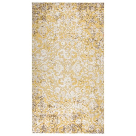 vidaXL Alfombra de exterior tejido plano amarilla 115x170 cm 