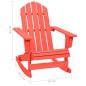 vidaXL Silla mecedora de jardín Adirondack madera maciza de abeto rojo vidaXL Silla mecedora de jardín Adirondack madera maciza de abeto rojo