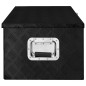 vidaXL Caja de almacenaje de aluminio negro 90x47x33,5 cm vidaXL Caja de almacenaje de aluminio negro 90x47x33,5 cm
