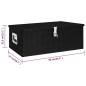 vidaXL Caja de almacenaje de aluminio negro 90x47x33,5 cm vidaXL Caja de almacenaje de aluminio negro 90x47x33,5 cm