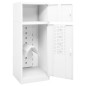 vidaXL Armario para sillas de montar acero blanco 53x53x140 cm vidaXL Armario para sillas de montar acero blanco 53x53x140 cm