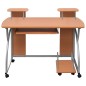vidaXL Escritorio ordenador madera contrachapada marrón 110x52x88,5 cm
