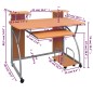 vidaXL Escritorio ordenador madera contrachapada marrón 110x52x88,5 cm