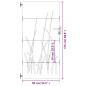 vidaXL Puerta de jardín acero corten diseño hierba 85x175 cm vidaXL Puerta de jardín acero corten diseño hierba 85x175 cm