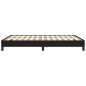 vidaXL Estructura de cama de tela negro 140x190 cm vidaXL Estructura de cama de tela negro 140x190 cm